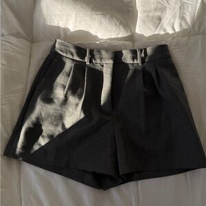 Babaton High Waist Charcoal Shorts